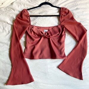 princess polly pink long sleeve top